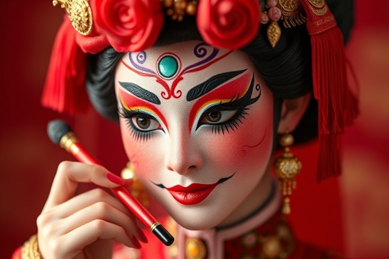 小说区视频区-非遗传承：京剧脸谱绘制技艺